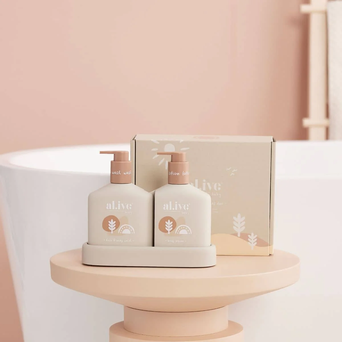al.ive body Baby Duo - Hair/Body Wash and Lotion + Tray - Calming Oatmeal - Image 3