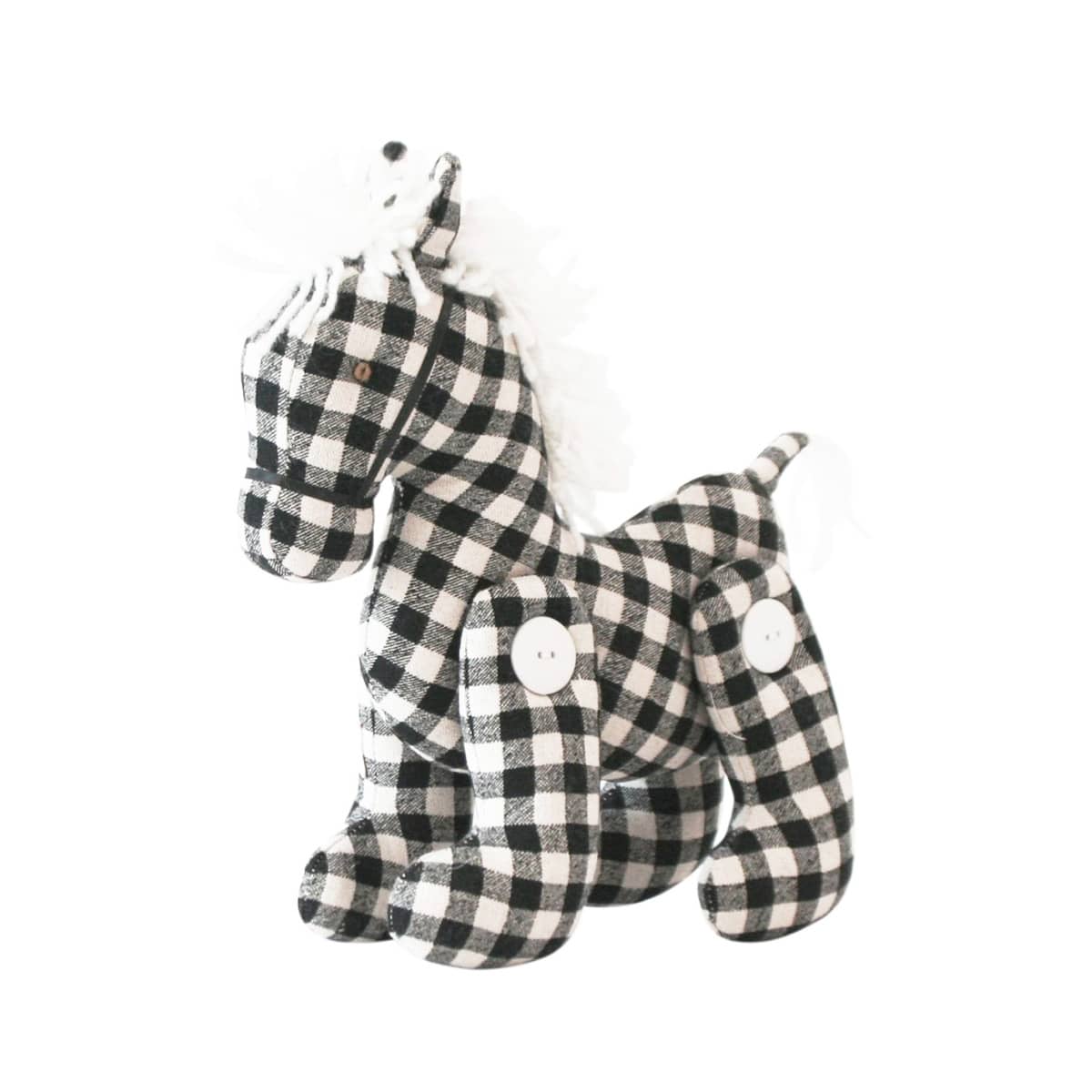 Alimrose Jointed Pony - Black Check - Image 2