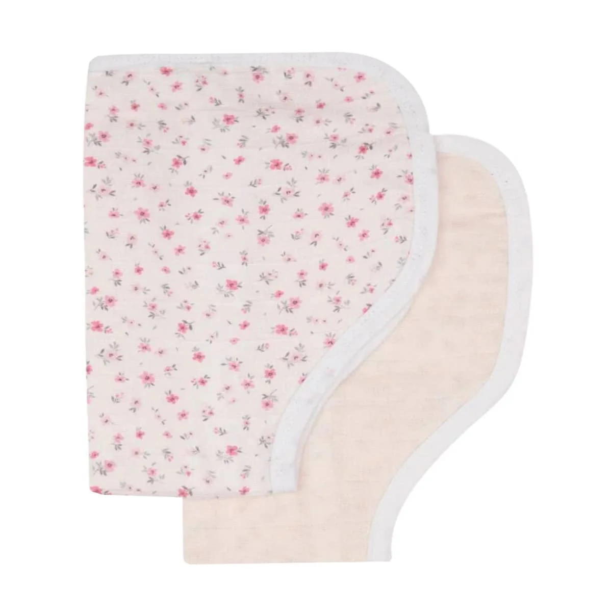 All4Ella Organic Burp Cloths - Pink Petals - Image 2