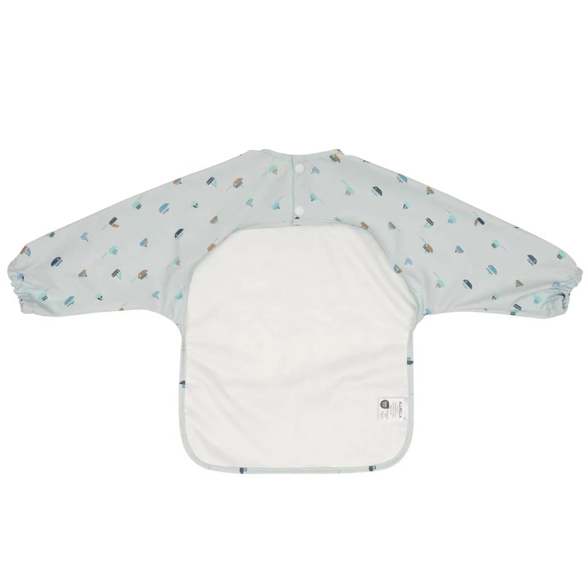 All4Ella Recycled Long Sleeve Bib - Sail Boats - Image 2