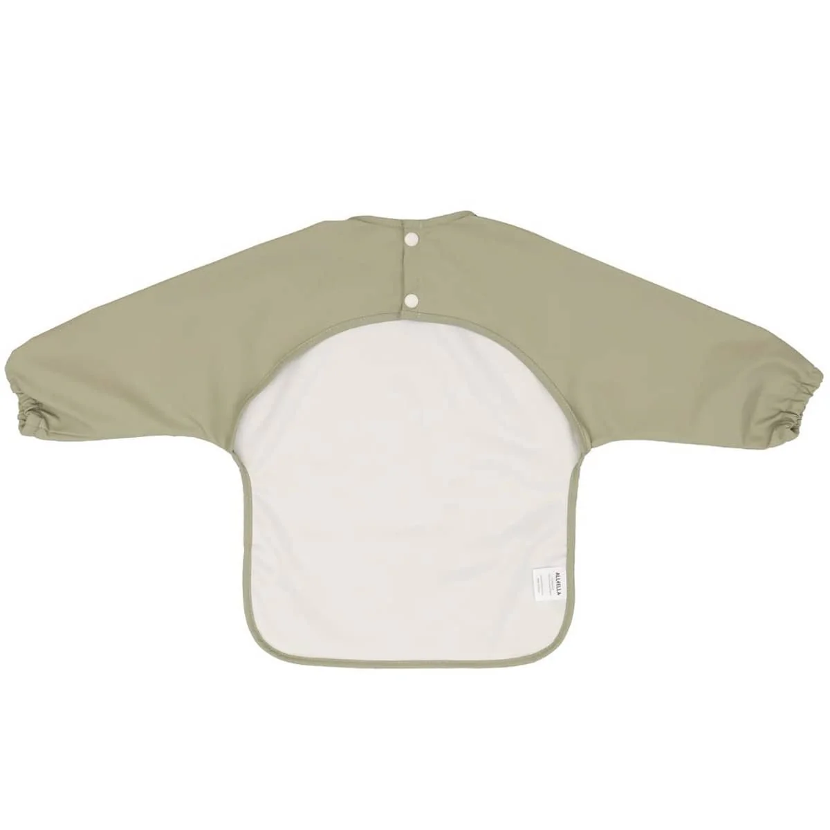 All4Ella Recycled Long Sleeve Bib - Two-tone Light Sage - Image 2