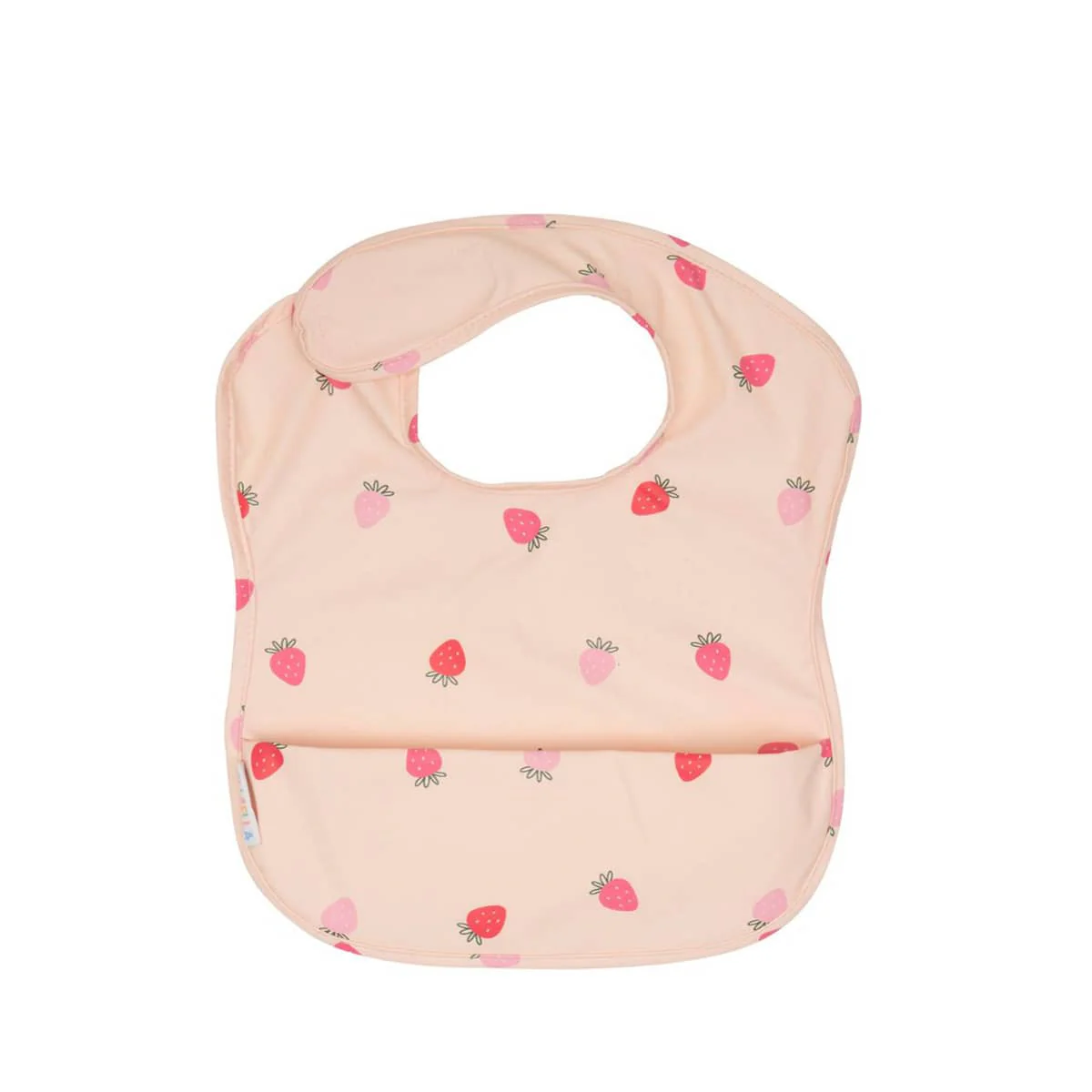 All4Ella Recycled Pouch Bib - Strawberries - Image 2