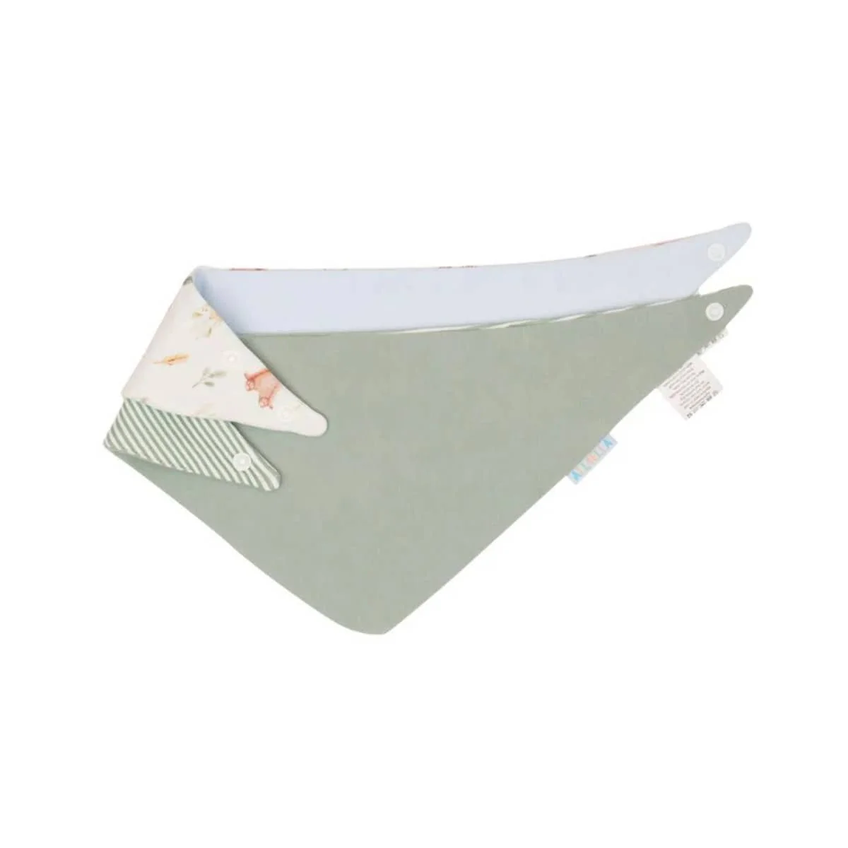 All4Ella Reversible Bandana Bibs 2pk - Forest Friends - Image 2