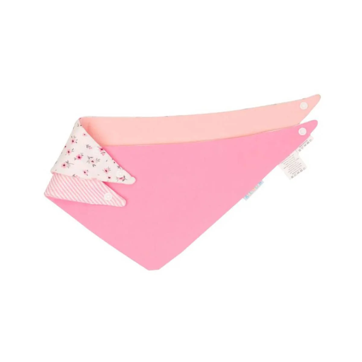 All4Ella Reversible Bandana Bibs 2pk - Pink Petals - Image 2