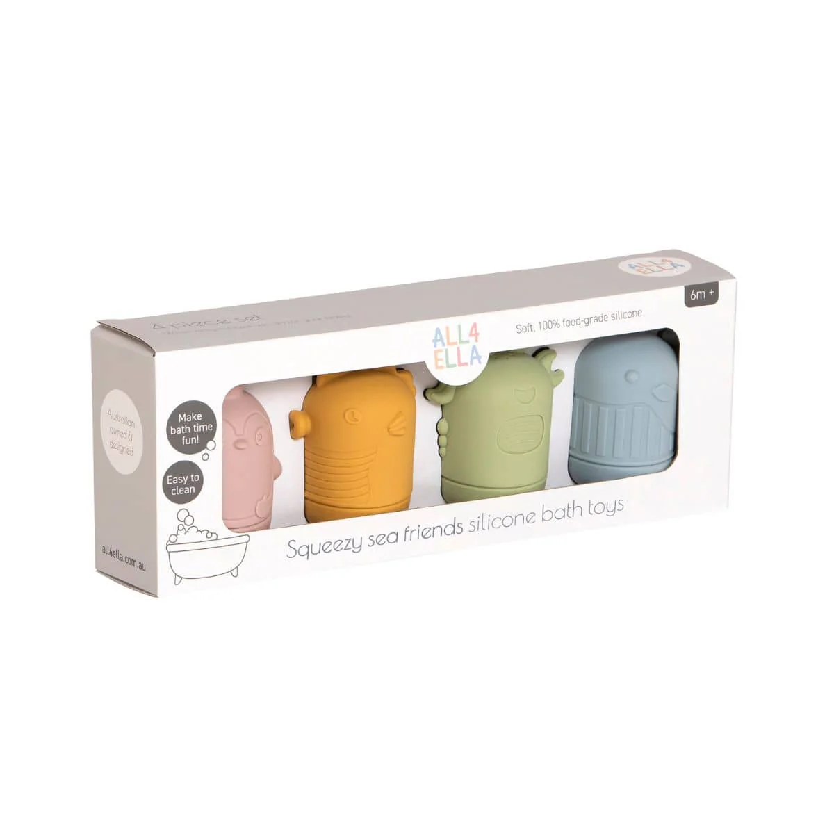 All4Ella Silicone Bath Toys - Sea Friends - Image 5