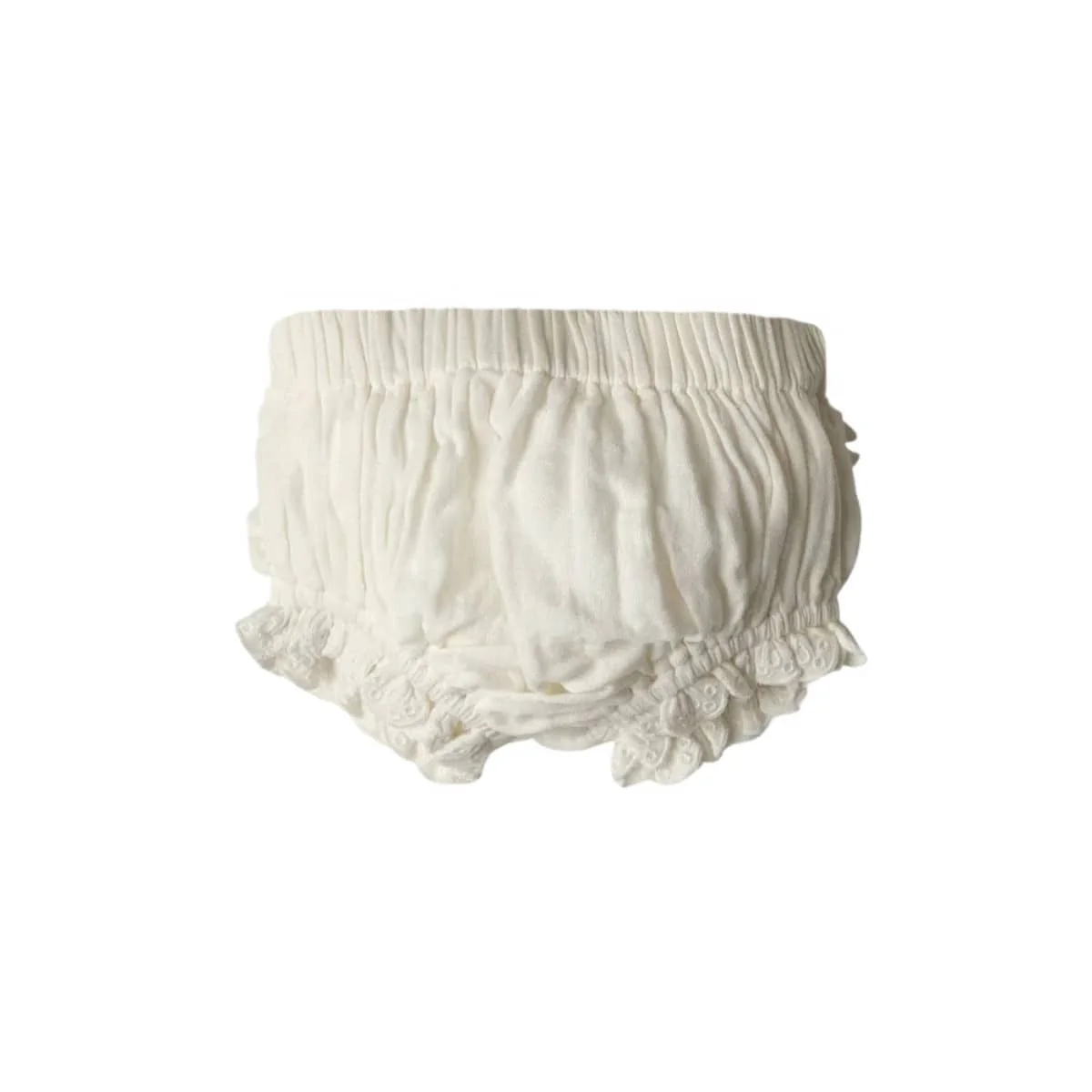 Babu Organic Muslin Ruffle Bloomers - Evelyn - Vanilla - Image 3