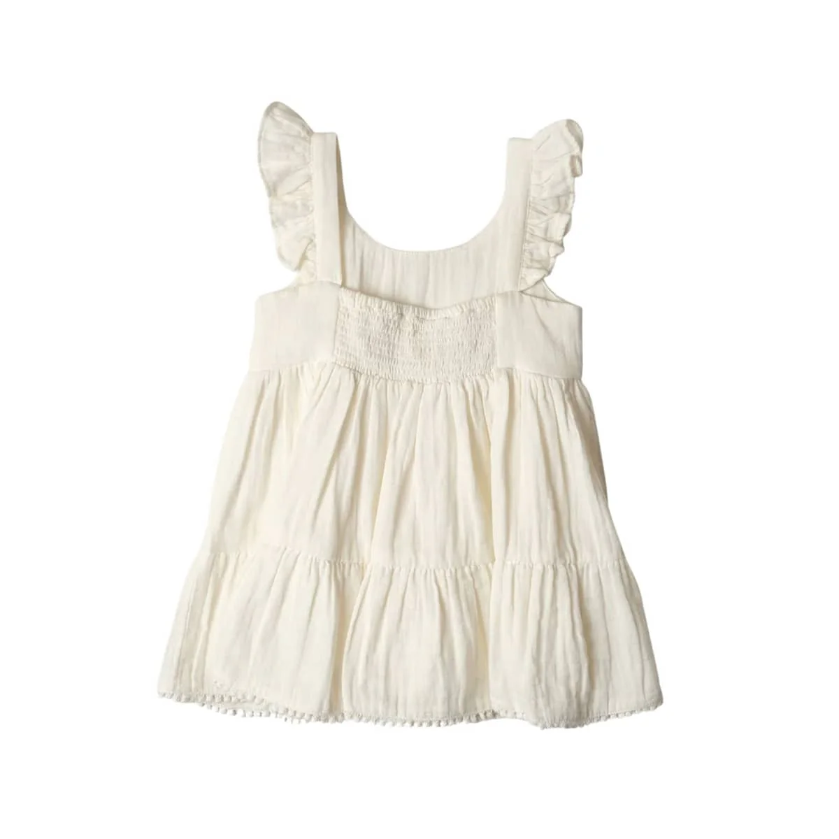 Babu Organic Muslin Sleeveless Dress - Mia - Vanilla - Image 3