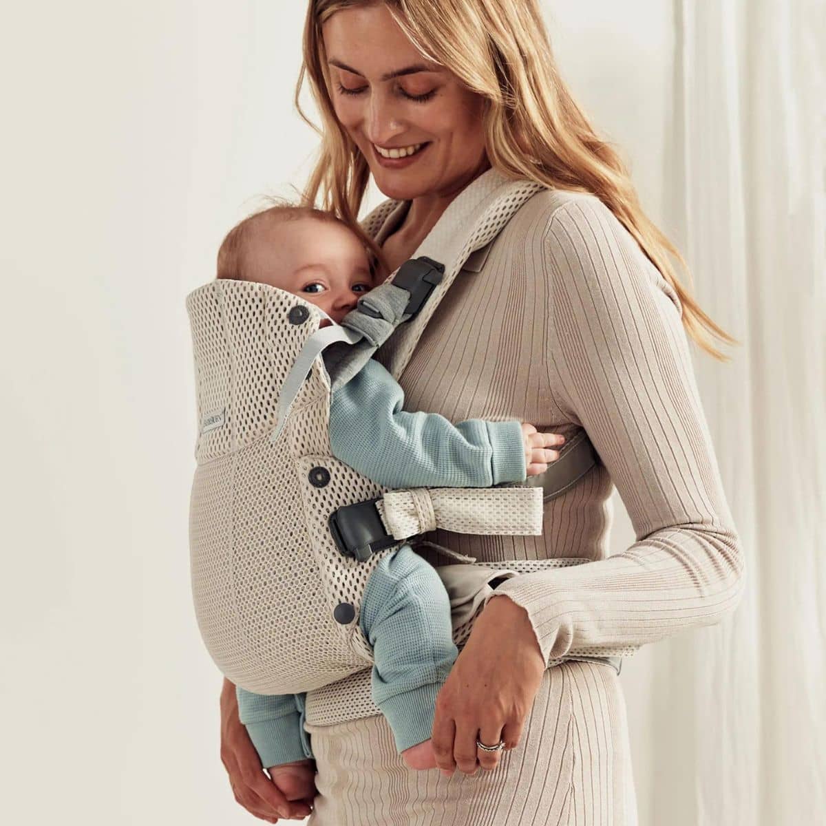 BabyBjorn Baby Carrier Harmony - Cream 3D Mesh - Image 3