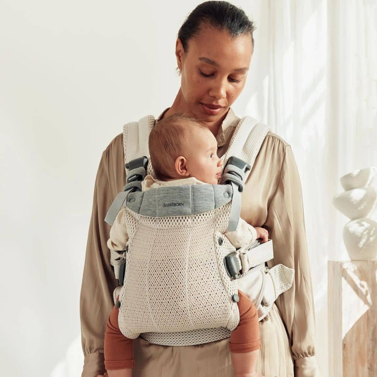 BabyBjorn Baby Carrier Harmony - Cream 3D Mesh - Image 6