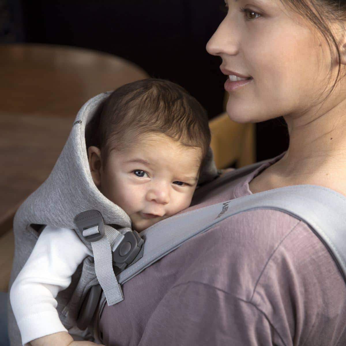 BabyBjorn Baby Carrier Mini - Grey 3D Jersey - Image 3