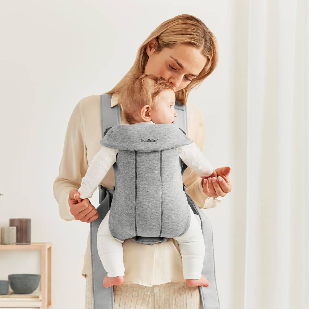 BabyBjorn Baby Carrier Mini - Grey 3D Jersey - Image 7