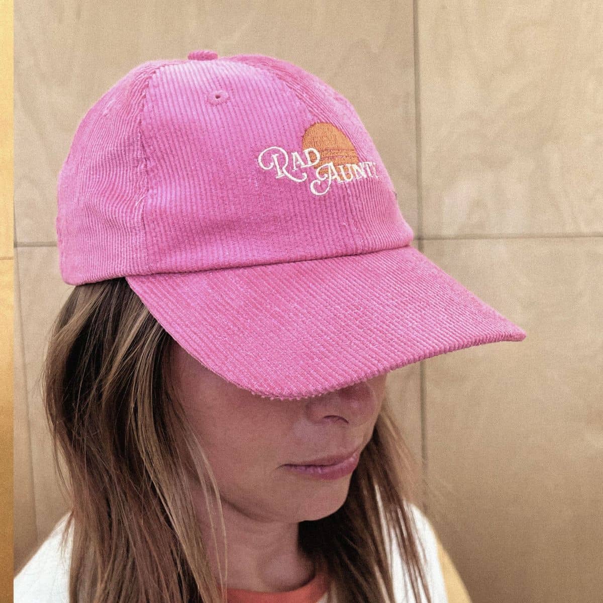 Banabae Organic Cord Pink Baseball Cap - Rad Aunty - Image 2