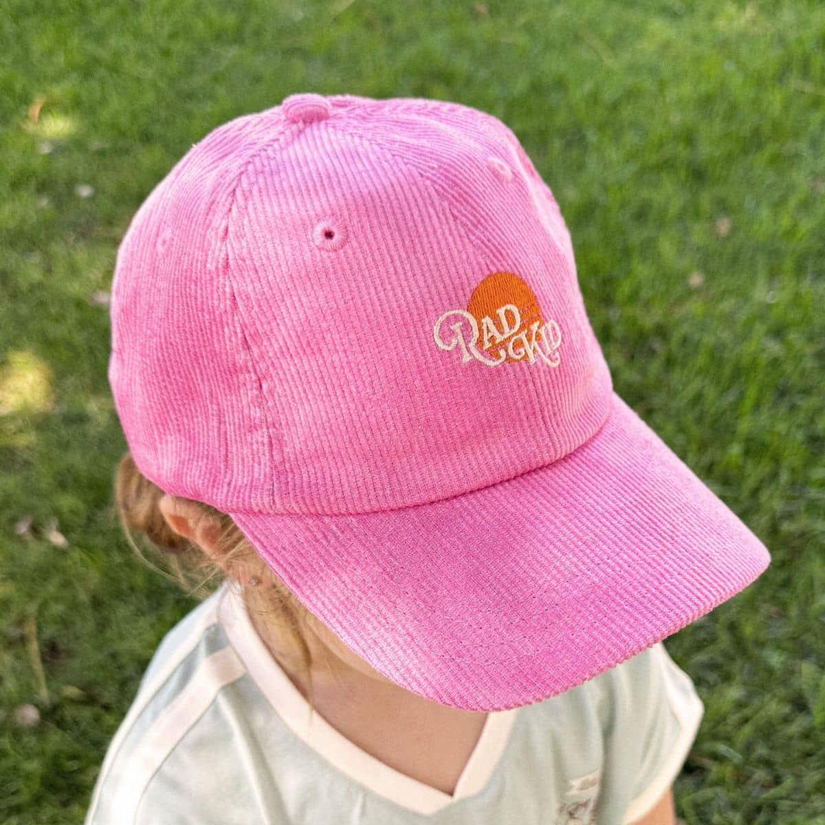 Banabae Organic Cord Pink Baseball Cap - Rad Kid - Image 2