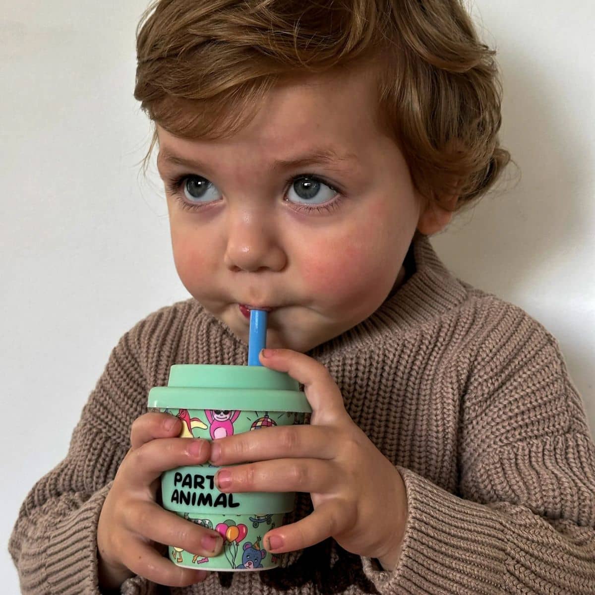 BBcino Reusable Cup - 120ml BBcino - Party Animal in Green - Image 2