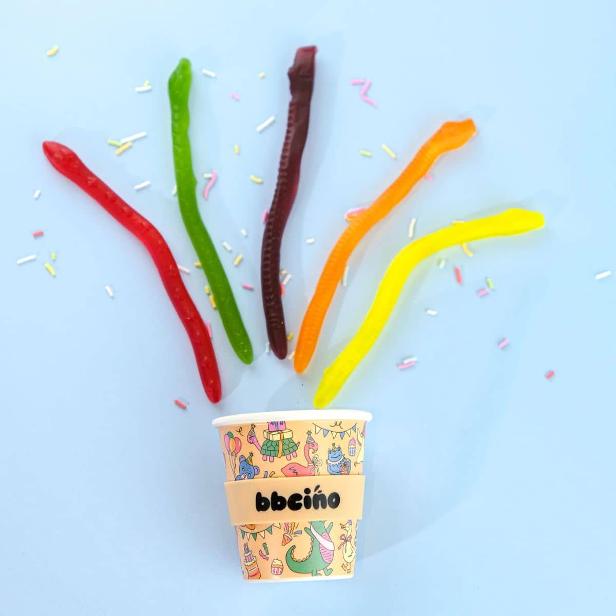 BBcino Reusable Cup - 120ml BBcino - Party Animal in Orange - Image 4