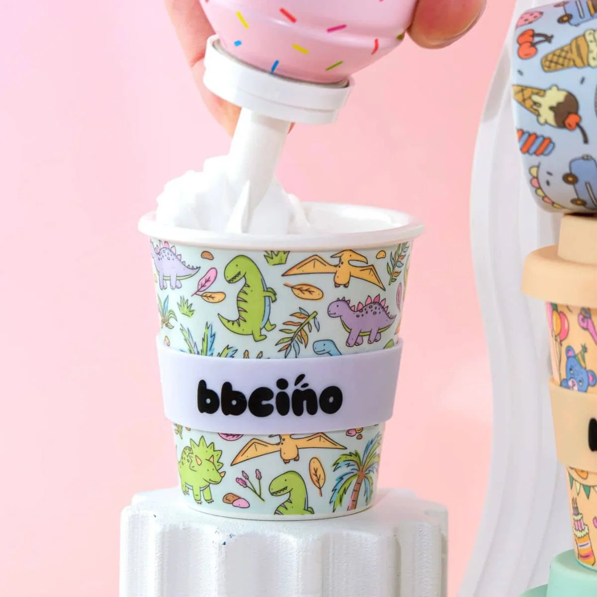 BBcino Reusable Cup - 120ml BBcino - Sip-a-saurus - Image 2