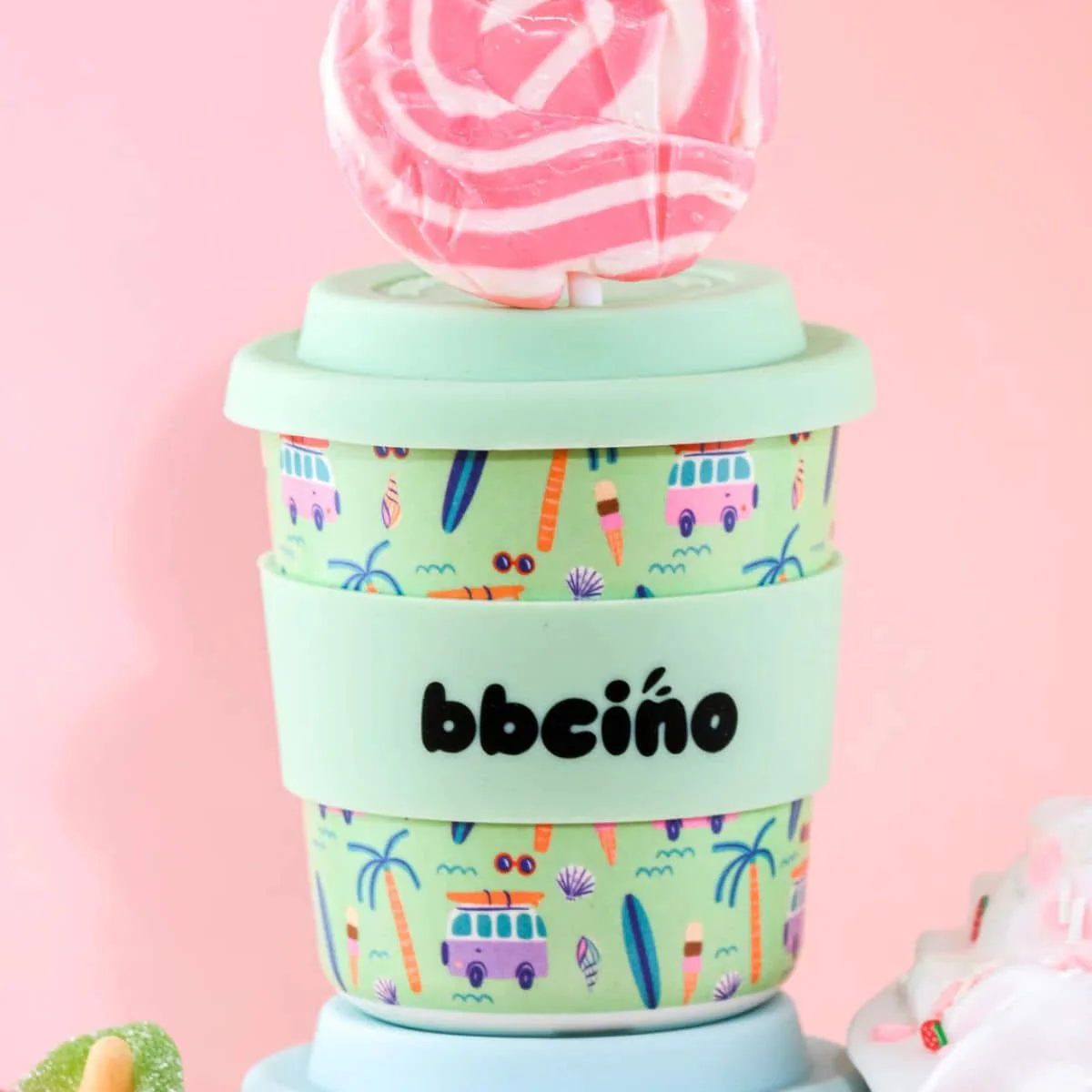 BBcino Reusable Cup - 240ml BambinoCino - Beach Bums - Image 3