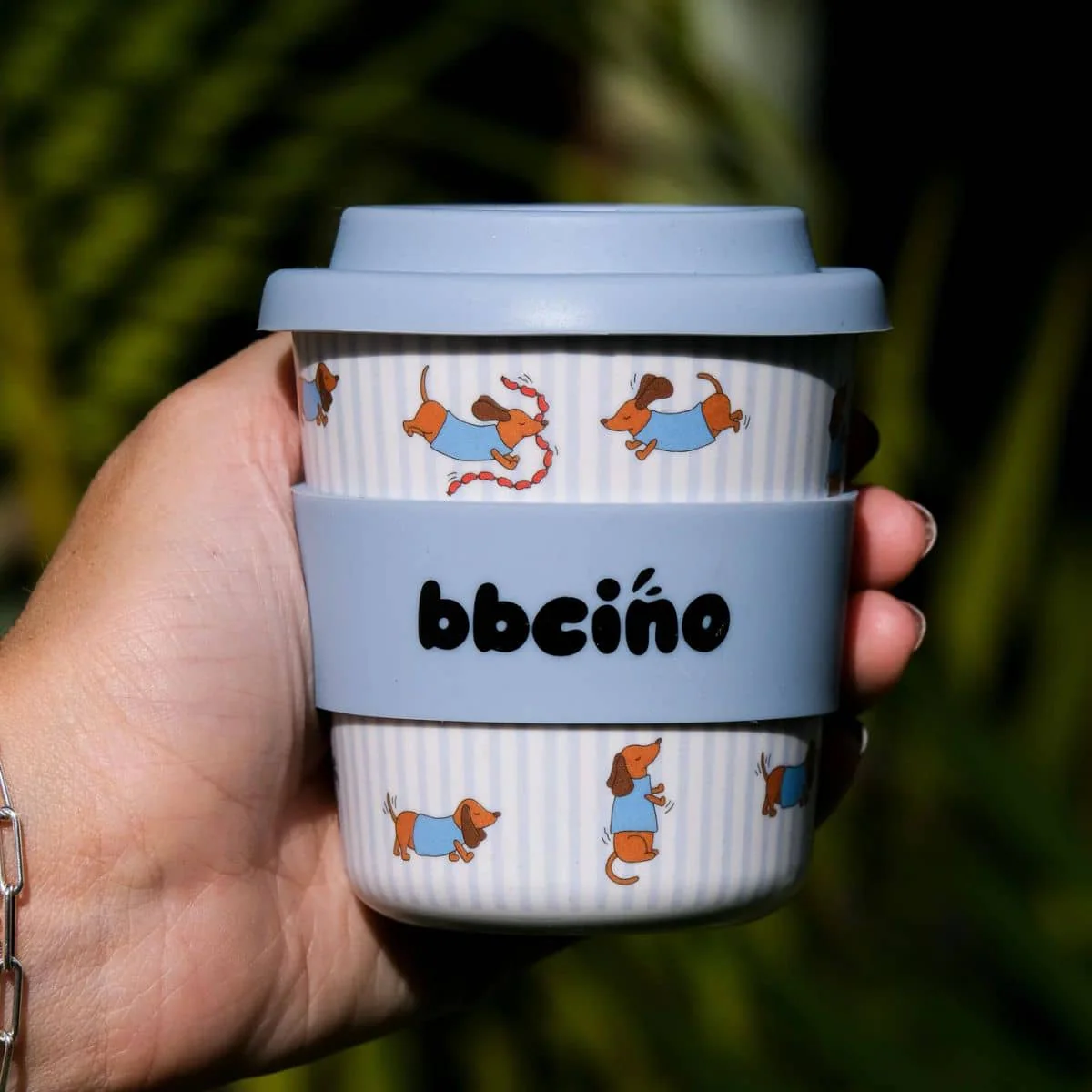 BBcino Reusable Cup - 240ml BambinoCino - Dash in Blue - Image 3