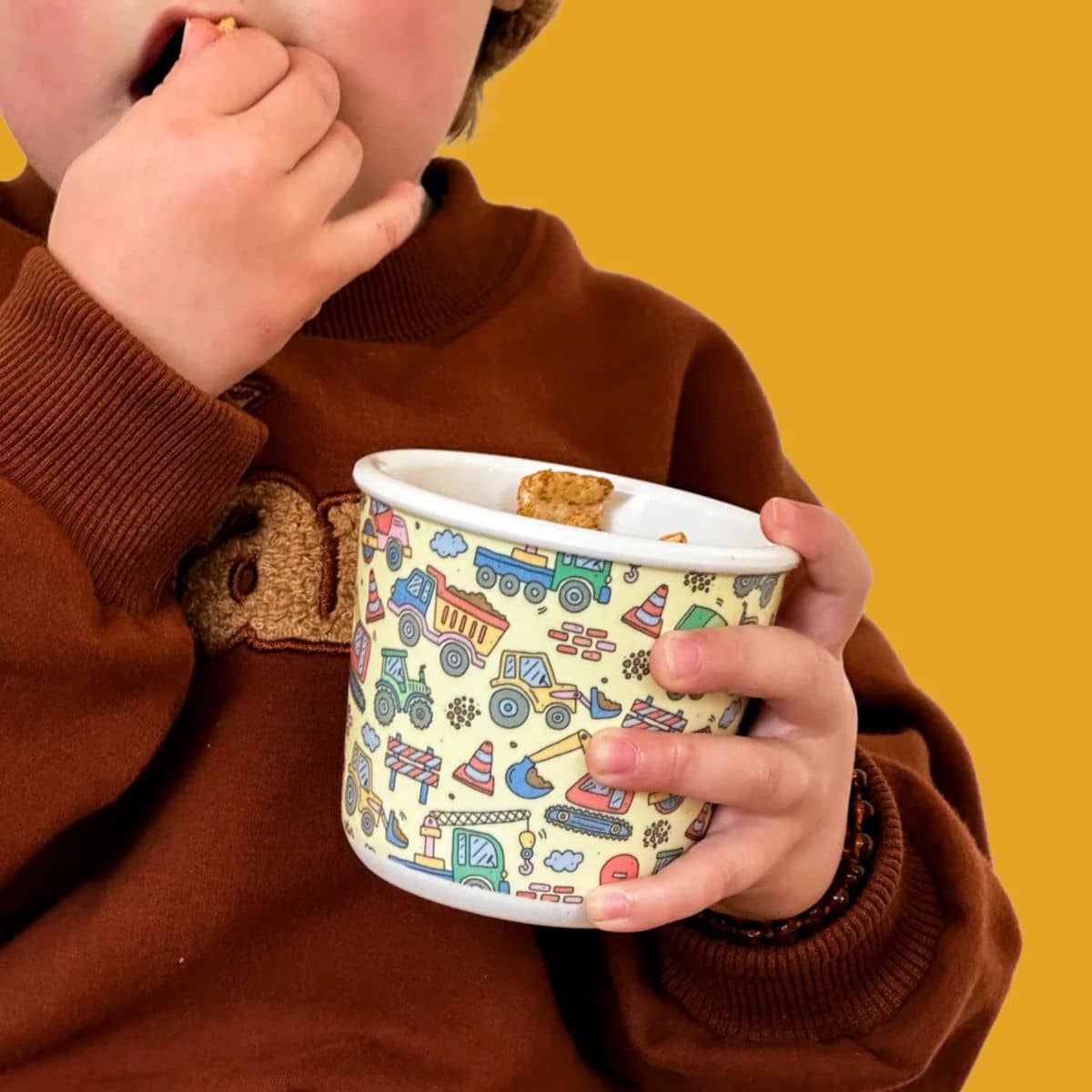 BBcino Reusable Snack Pot - 220ml Bamboo - Dig It - Image 2