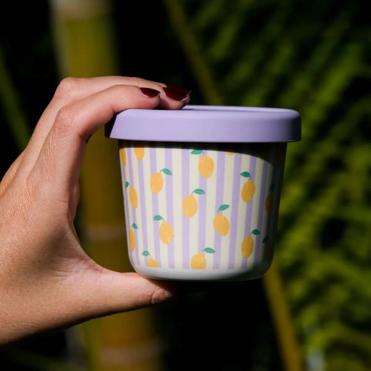 BBcino Reusable Snack Pot - 220ml Bamboo - Zestie Bestie - Image 5