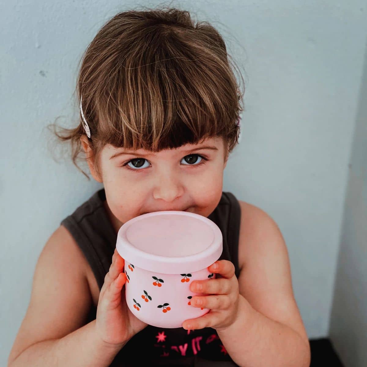 BBcino Reusable Snack Pot - 250ml Silicone - Cherub - Image 4