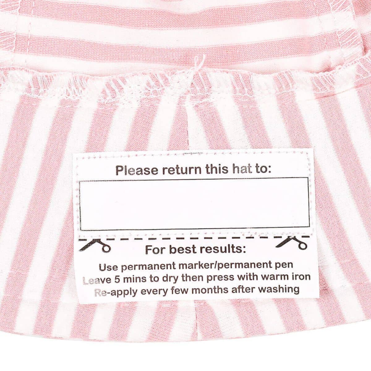 Bedhead Baby Bucket Hat with Strap - Limited Edition - Pink Stripe - Image 3