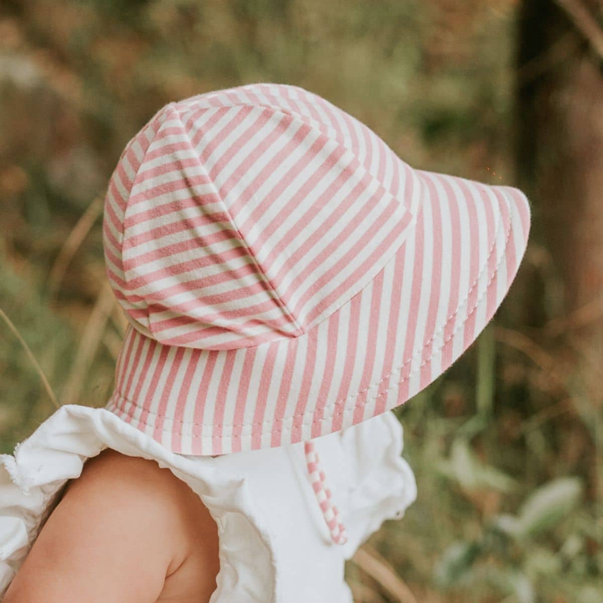Bedhead Baby Bucket Hat with Strap - Limited Edition - Pink Stripe - Image 4
