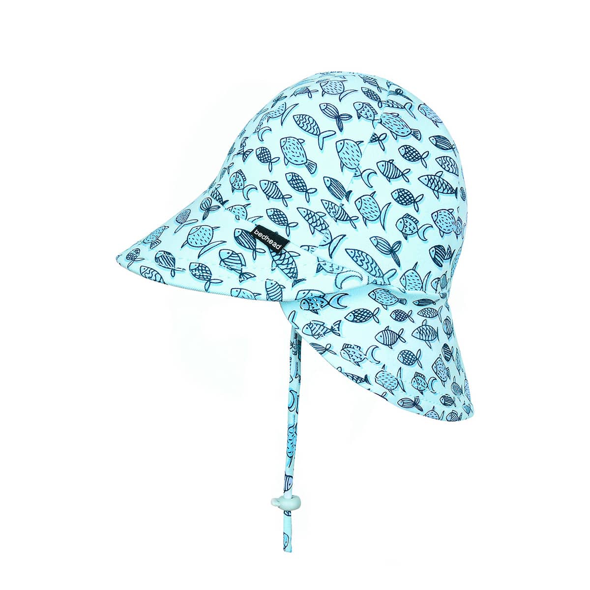 Bedhead Legionnaire Hat with Strap - Limited Edition - Fish - 0 to 3 Months
