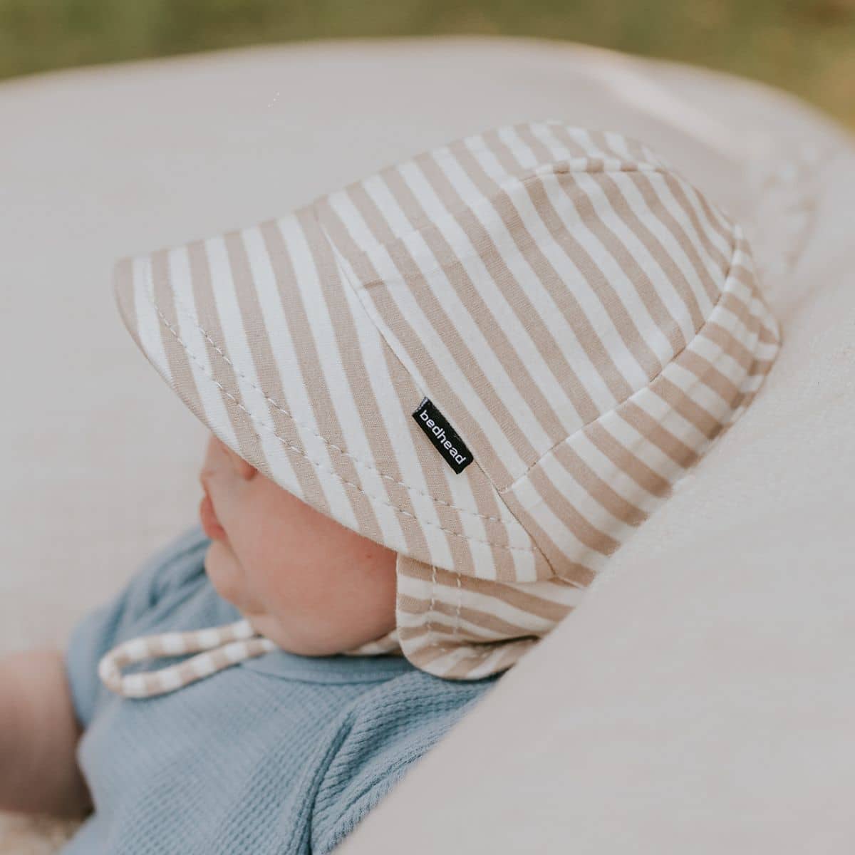 Bedhead Legionnaire Hat with Strap - Limited Edition - Natural Stripe - Image 2
