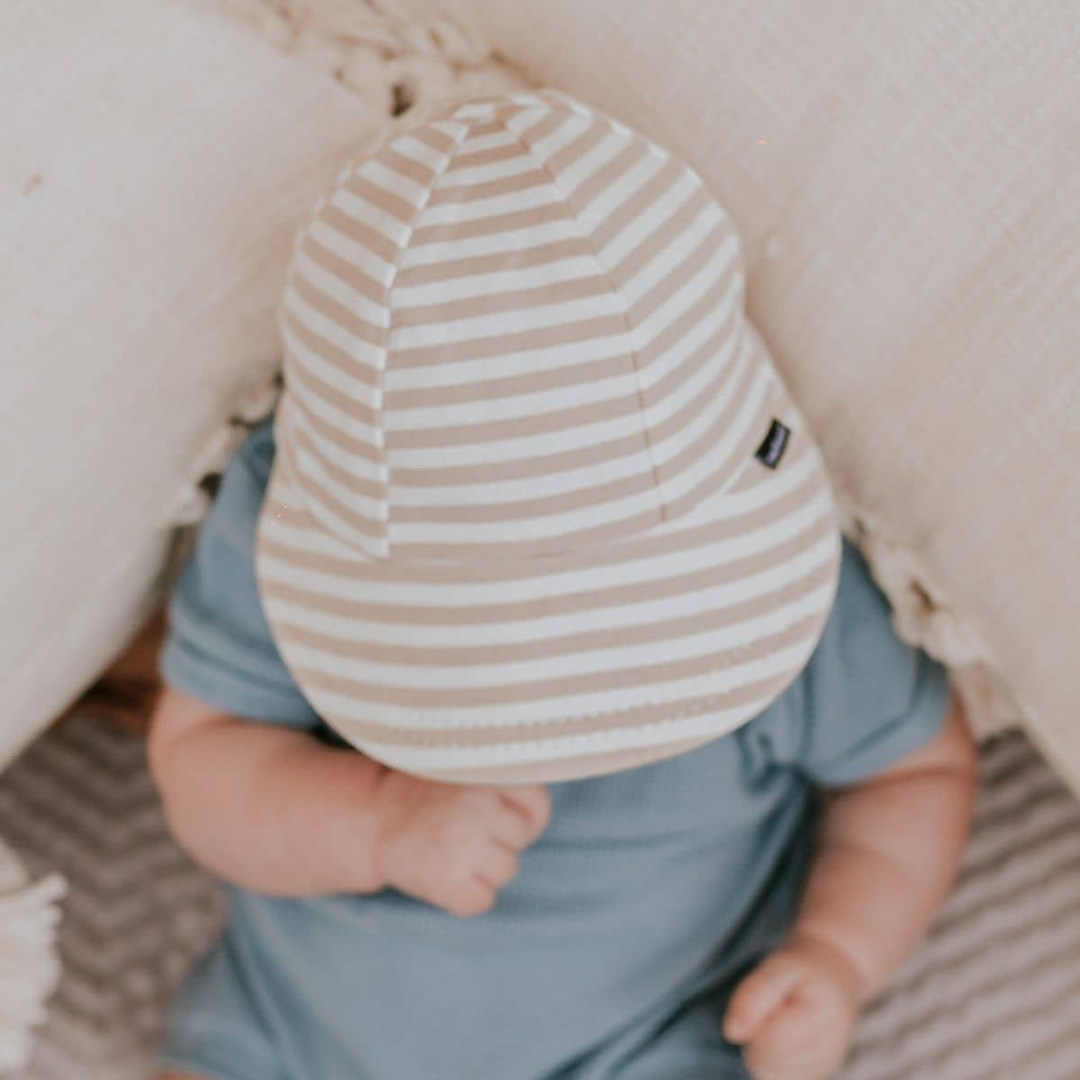 Bedhead Legionnaire Hat with Strap - Limited Edition - Natural Stripe - Image 3
