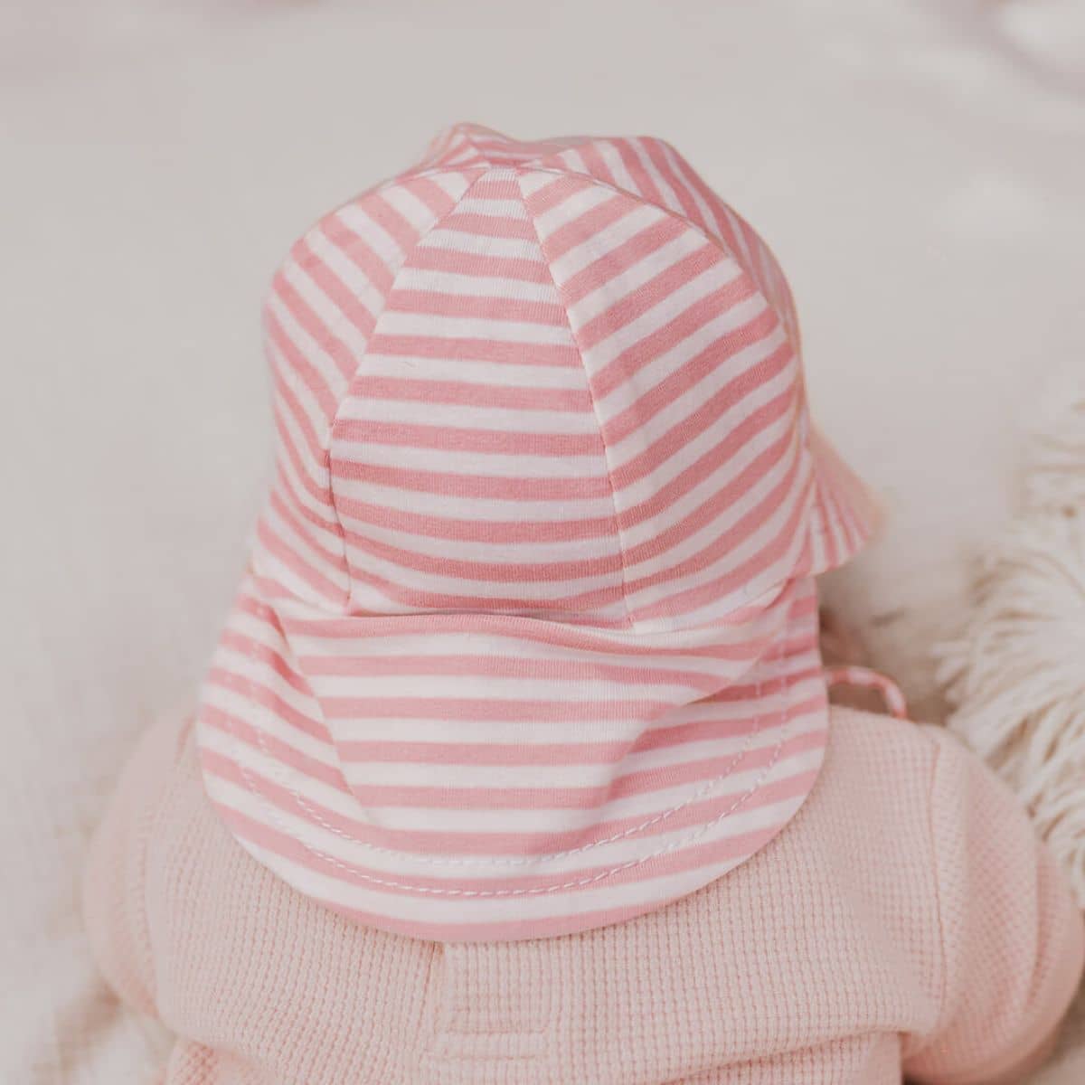 Bedhead Legionnaire Hat with Strap - Limited Edition - Pink Stripe - Image 4