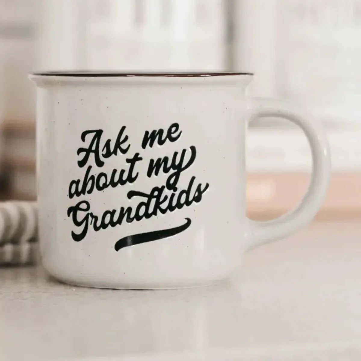 Bencer & Hazelnut Ceramic Mug - Ask Me About My Grandkids - Image 3