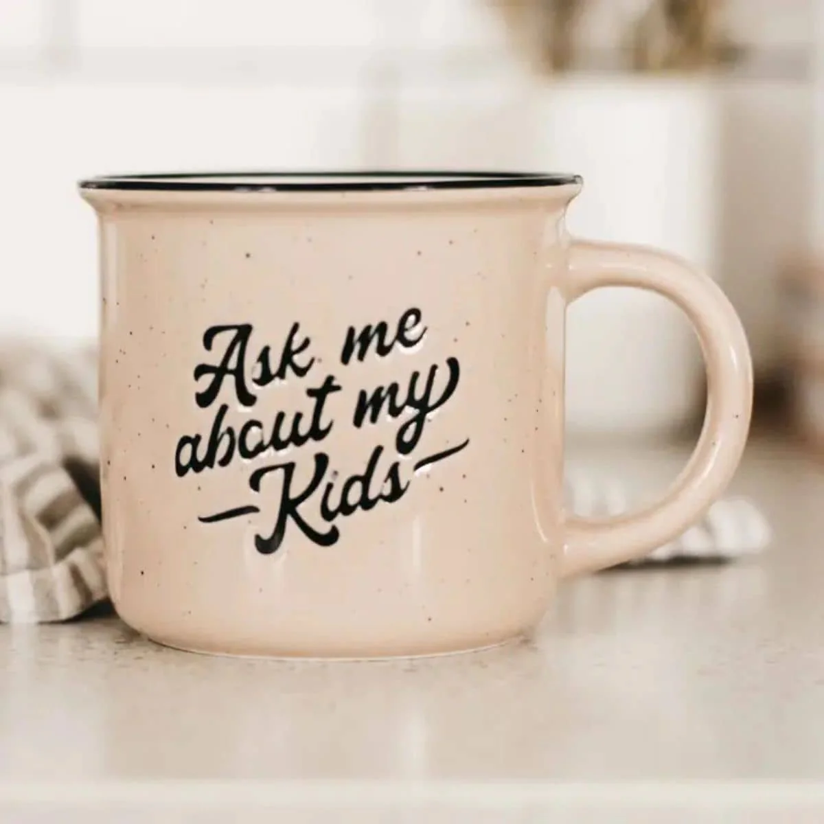 Bencer & Hazelnut Ceramic Mug - Ask Me About My Kids - Image 3