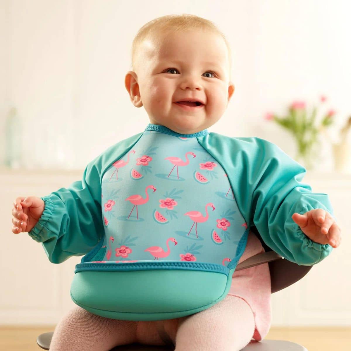 Bibetta UltraBib Bib with Sleeves - Flamingos - Image 5