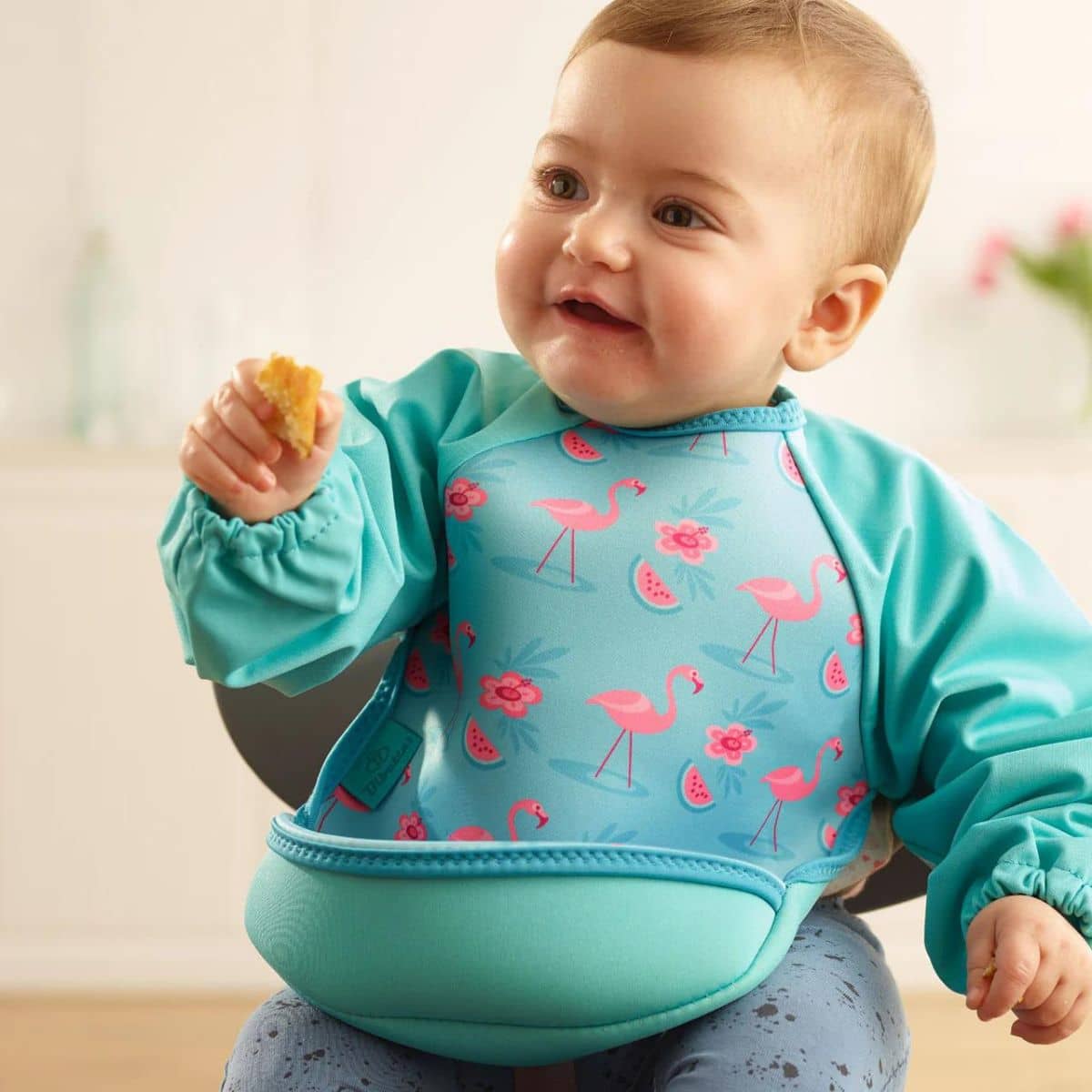 Bibetta UltraBib Bib with Sleeves - Flamingos - Image 6