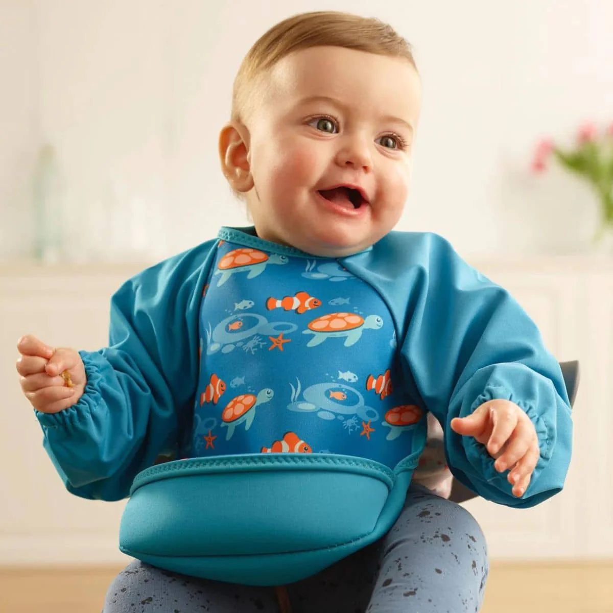 Bibetta UltraBib Bib with Sleeves - Tropical Fish - Image 5