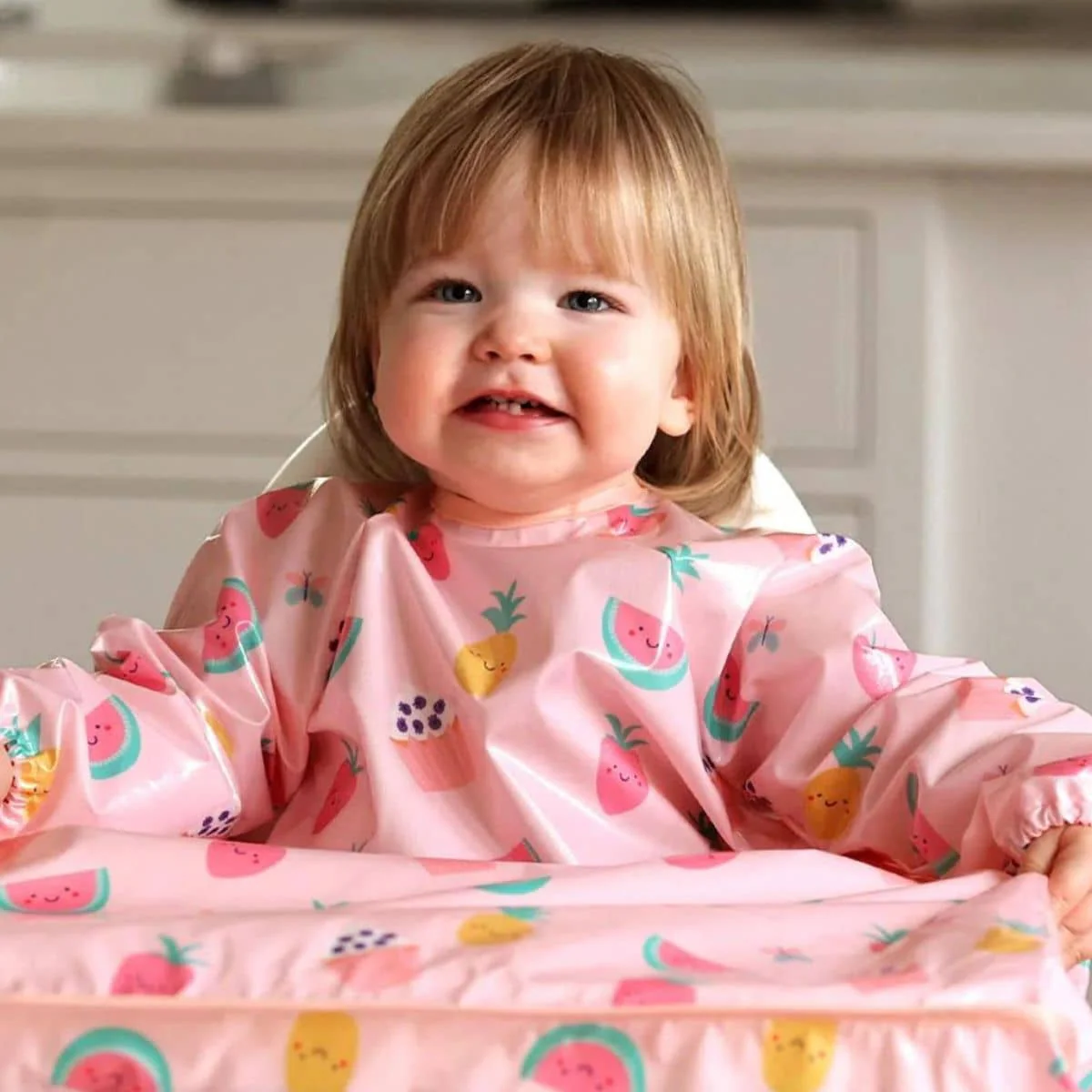 Bibetta Wipeezee XL Coverall Bib - Pink Yummy Treats - Image 11