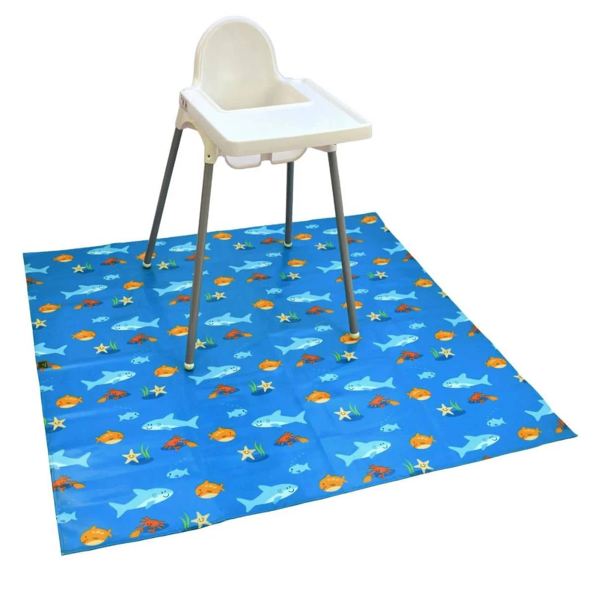 Bibetta Wipeezee XL Splash Mat - Turquoise Sea Creatures - Image 3