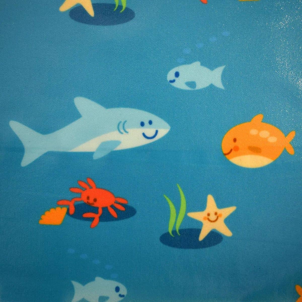 Bibetta Wipeezee XL Splash Mat - Turquoise Sea Creatures - Image 5