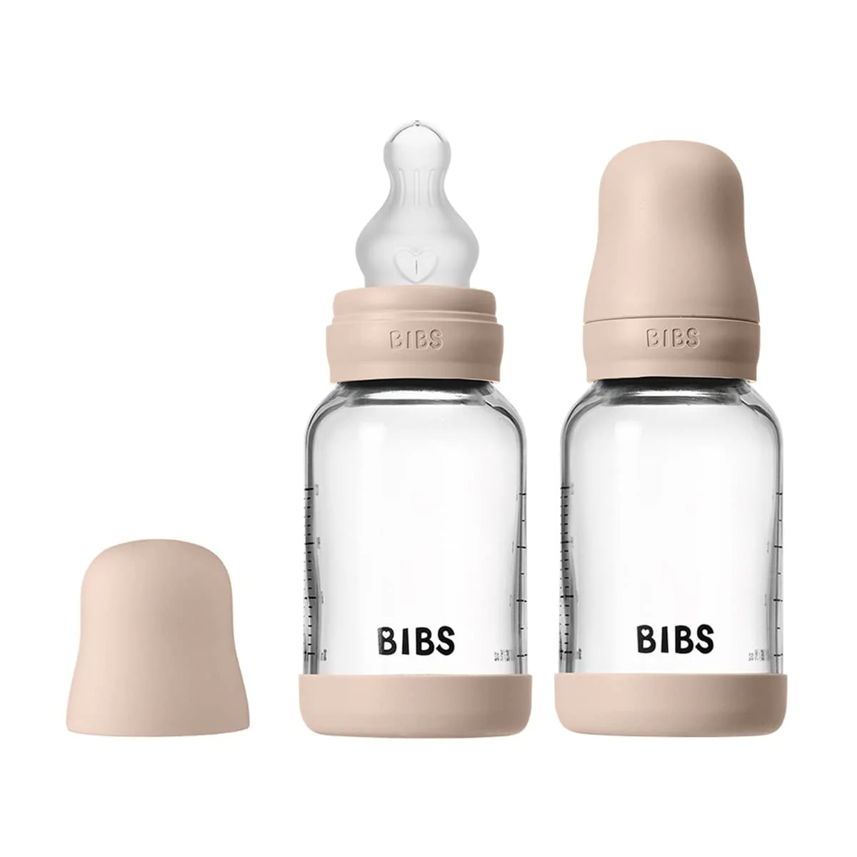 BIBS Baby Glass Bottle Complete Set - Silicone Teat - 120ml - Image 2
