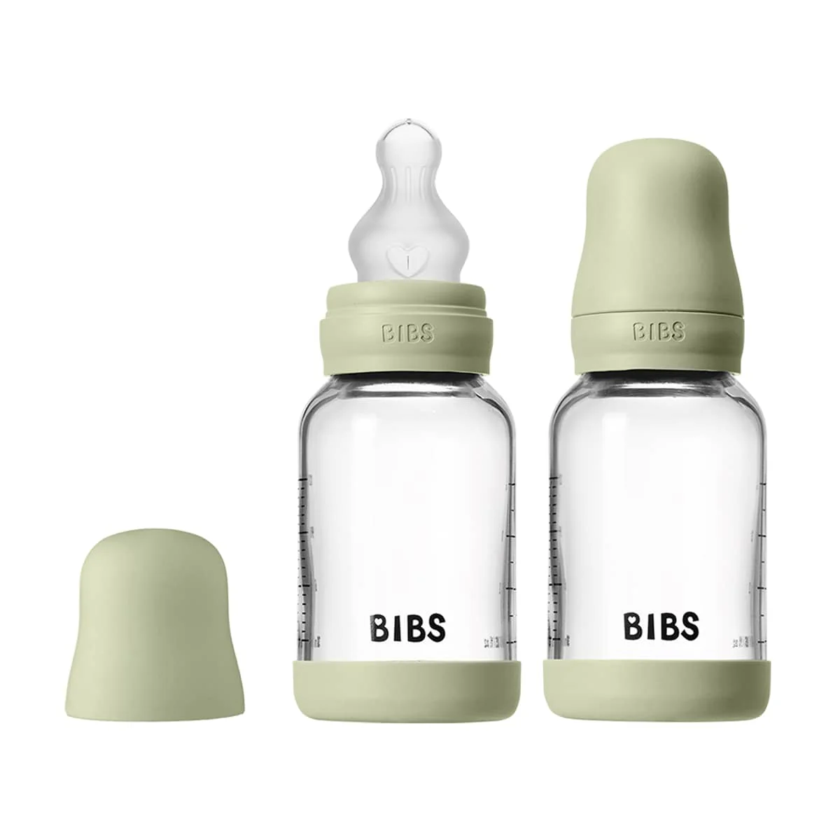 BIBS Baby Glass Bottle Complete Set - Silicone Teat - 120ml - Image 3