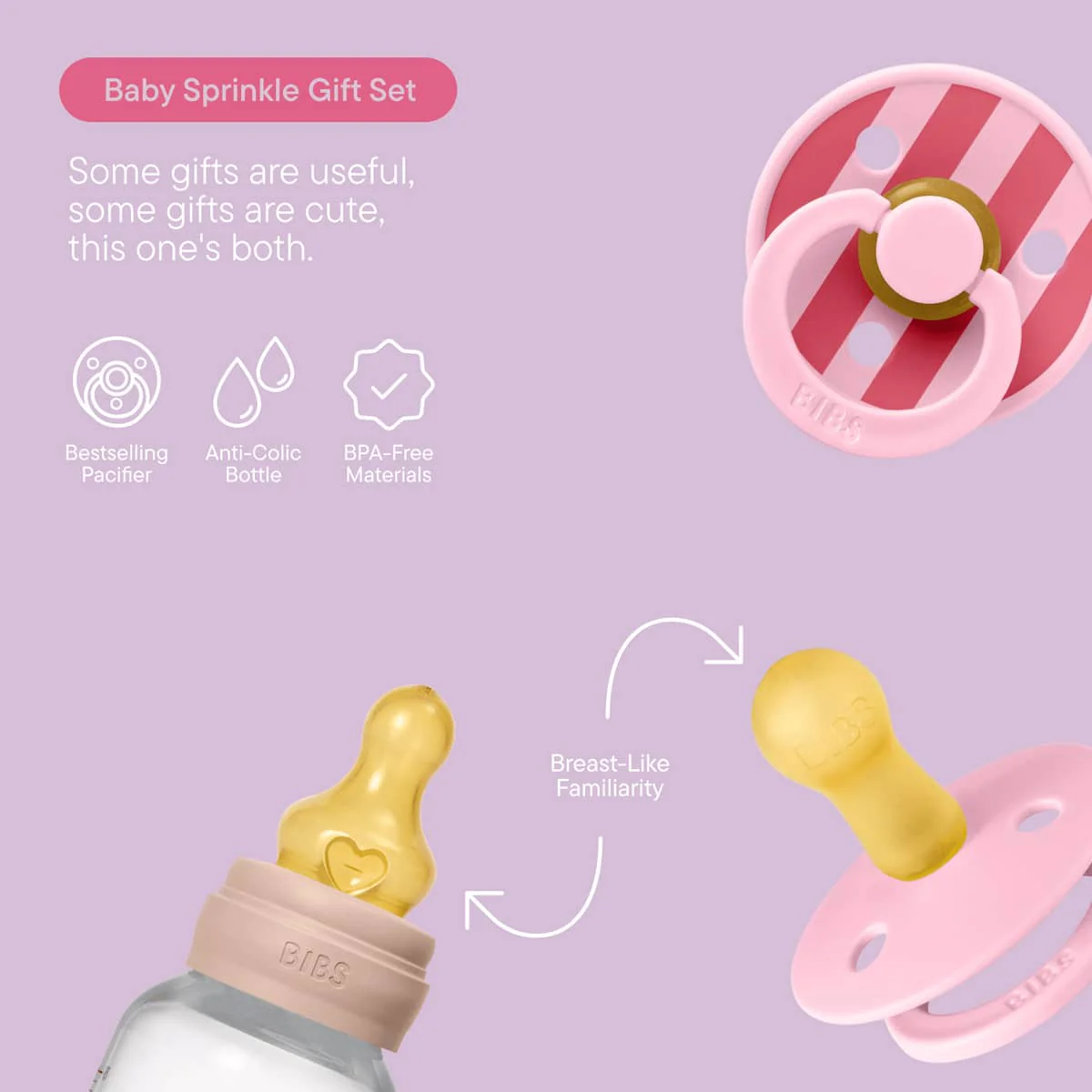 BIBS Baby Sprinkle Gift Set - Blush - Image 5