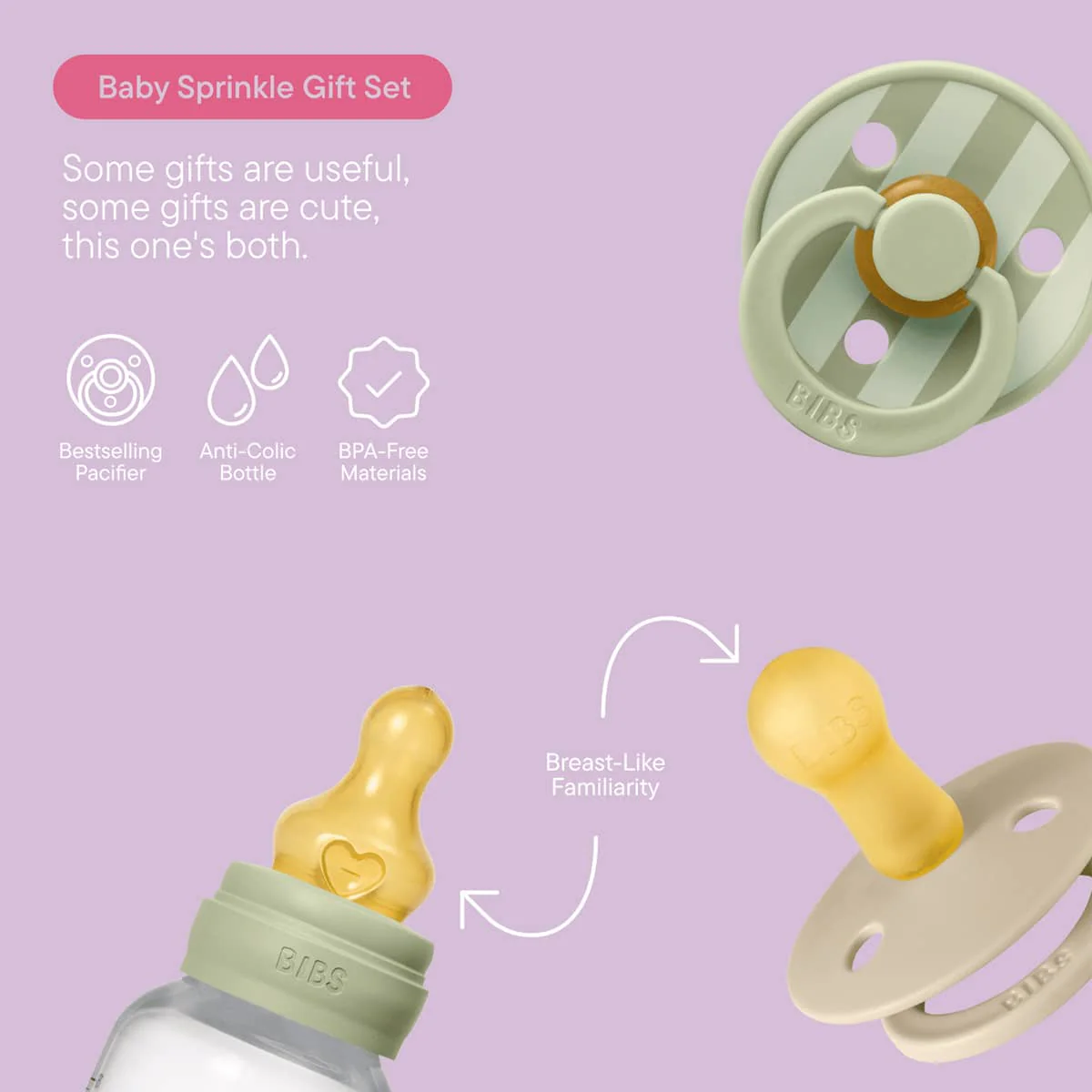 BIBS Baby Sprinkle Gift Set - Sage - Image 4