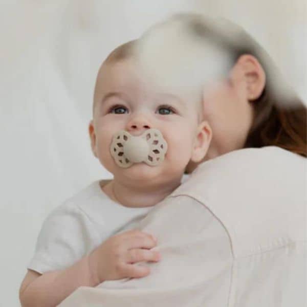 BIBS Infinity Dummies - Anatomical | Size 2 | Silicone - Ivory/Sage - Image 4