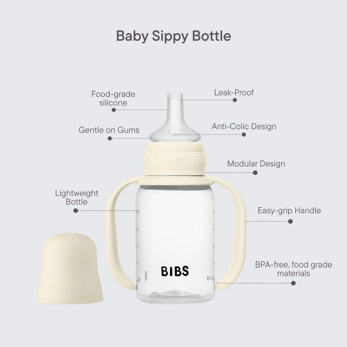 BIBS Sippy Bottle - Silicone Spout - 150ml - Image 4