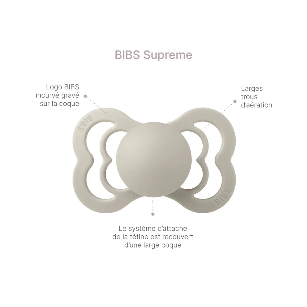 BIBS Supreme Dummies - Symmetrical | Size 1 | Latex - Ivory/Sage - Image 3