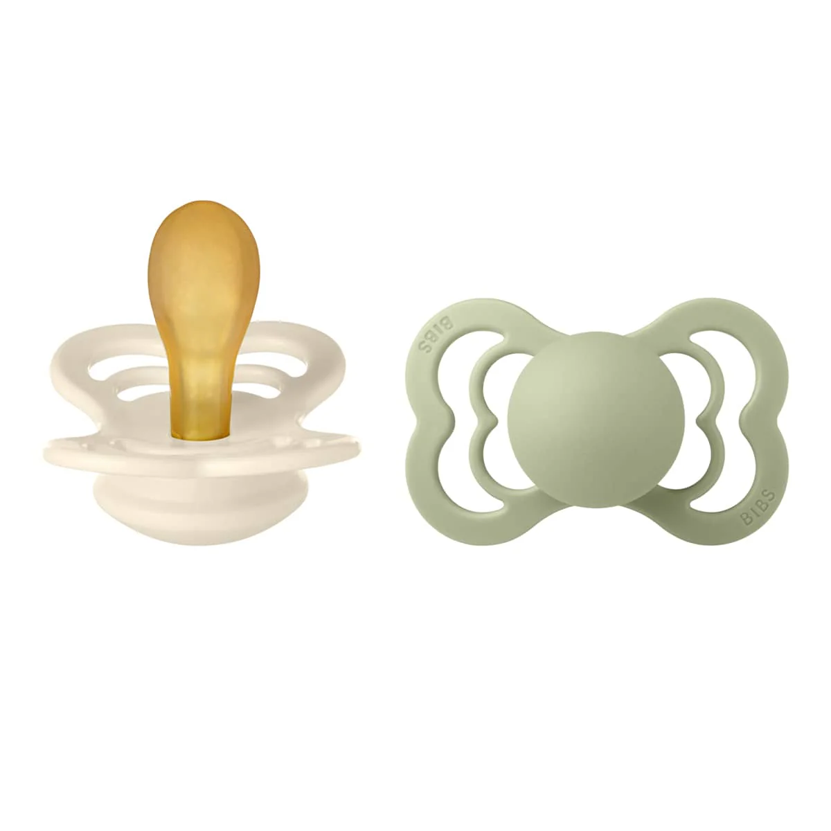 BIBS Supreme Dummies - Symmetrical | Size 1 | Latex - Ivory/Sage - Image 5
