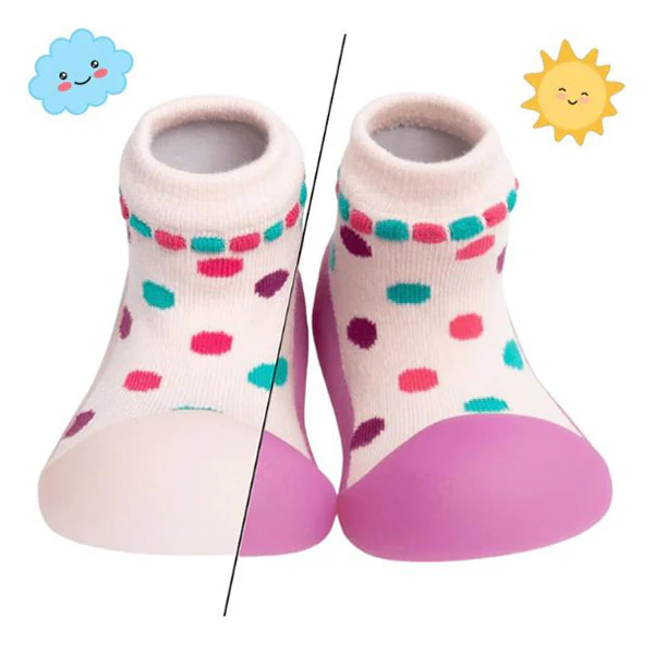 BigToes First Walker Shoes - Chameleon - Original Polka Pink - X Large - Image 5