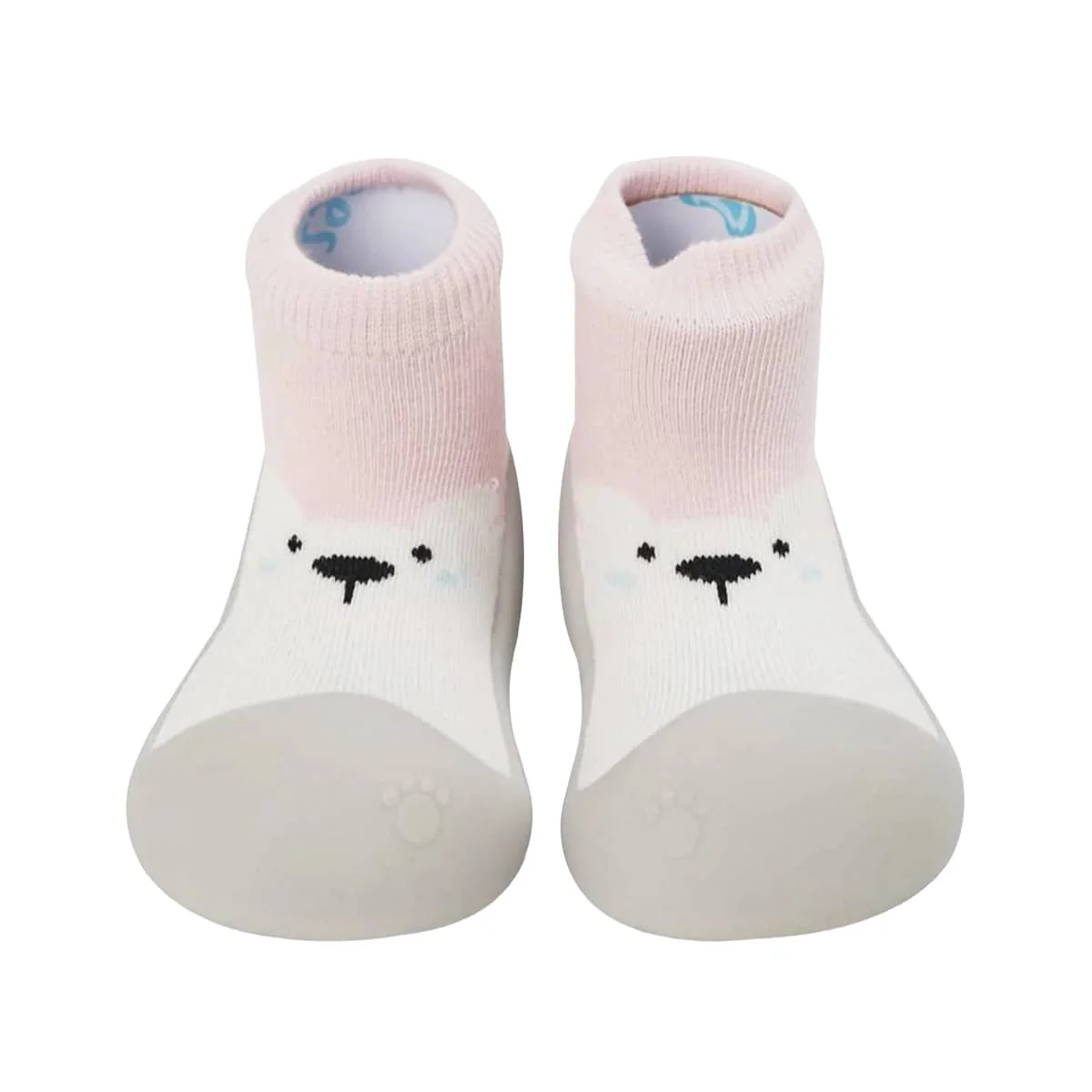 BigToes First Walker Shoes - White Bear Pink - X Large