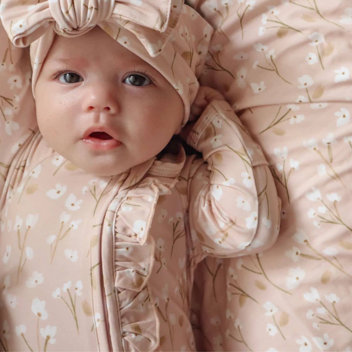 Blossom & Pear Bamboo Growsuit - Blushing Blooms - 0 to 3 Months - Image 2